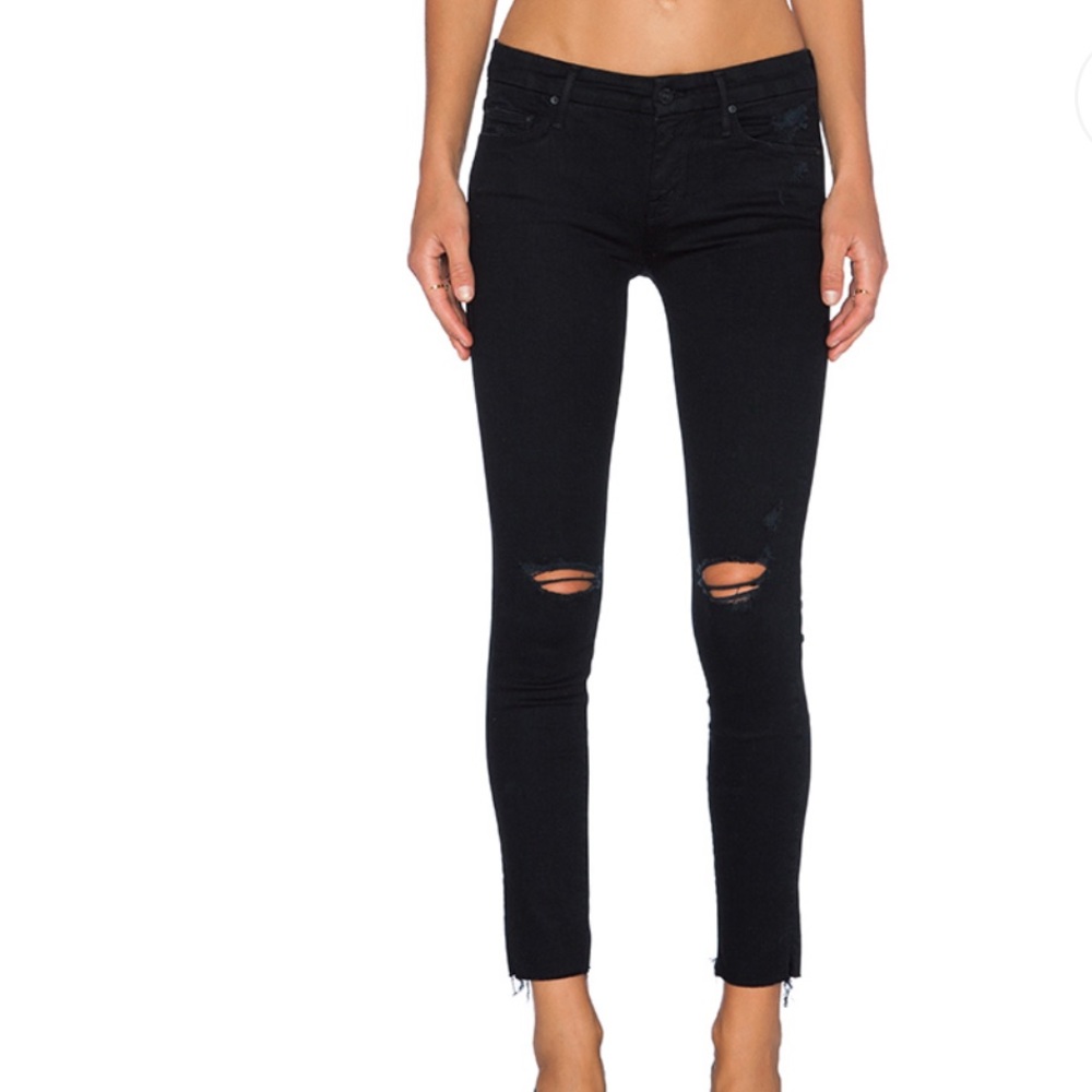 Mother Denim Looker Ankle Fray